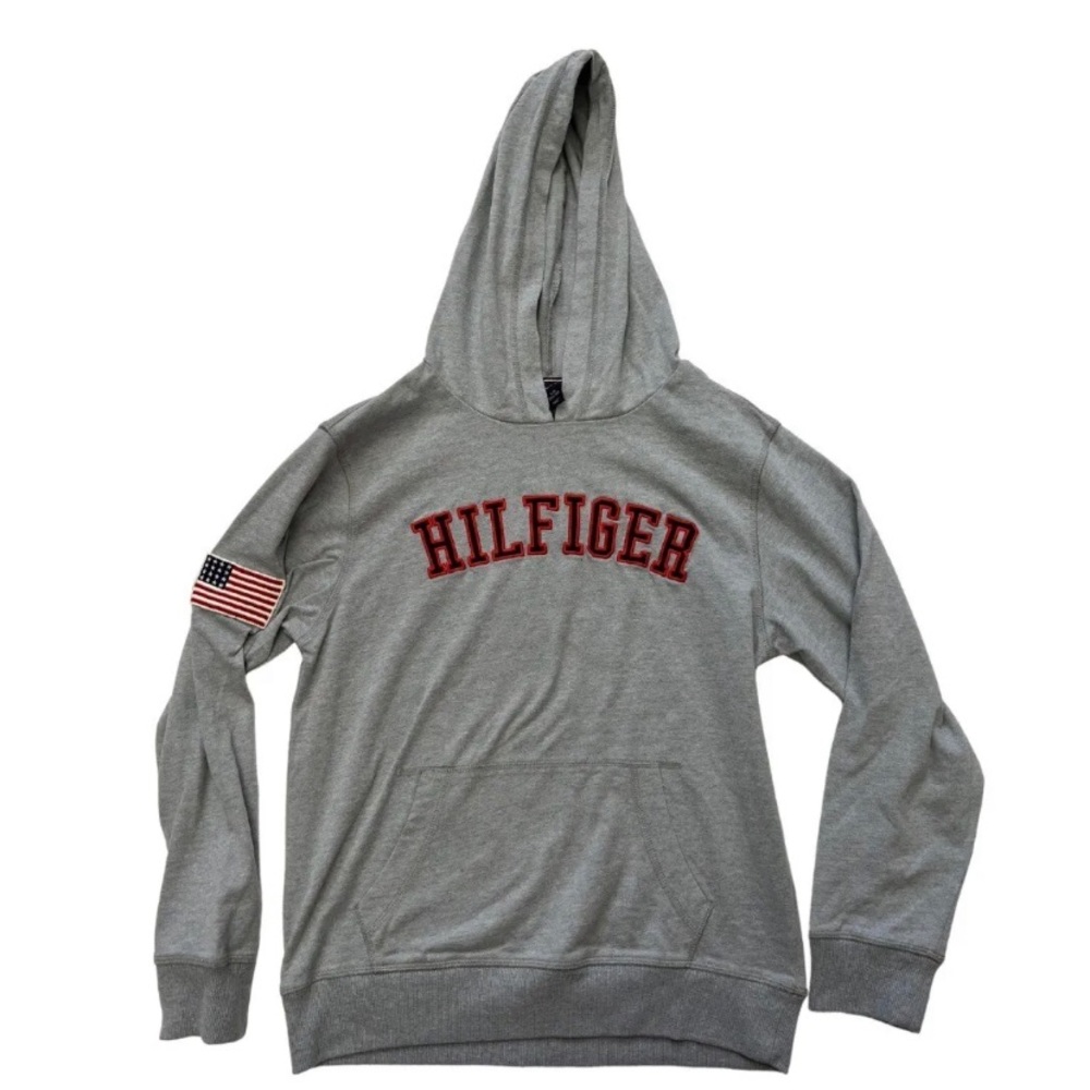 Junior boys hooded long sleeve shirt, Tommy Hilfiger, Large (16/18)